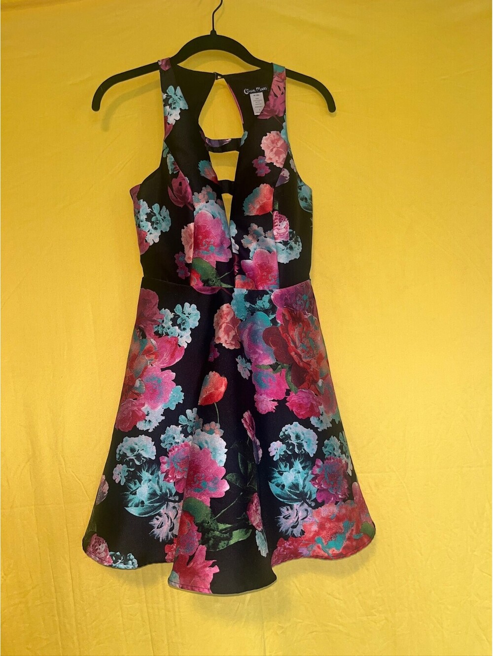 City Triangles Black Floral Sleeveless Dress